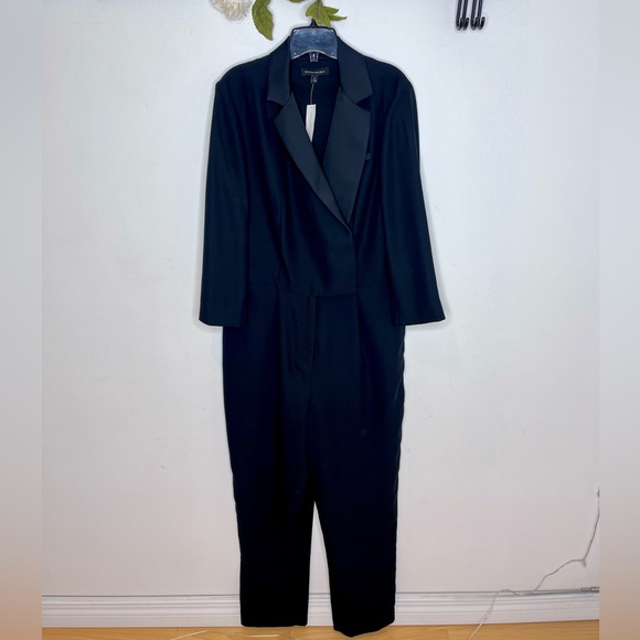 Banana Republic 3/4 Sleeve Tuxedo Jumpsuit NWT - Picture 4 of 13